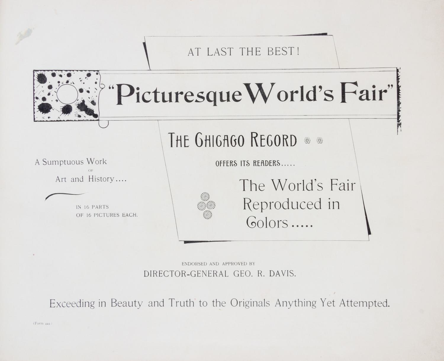 (CHICAGO, COLUMBIAN EXPOSITION) A group of four pictoral guide books on the Columbian Exposition.