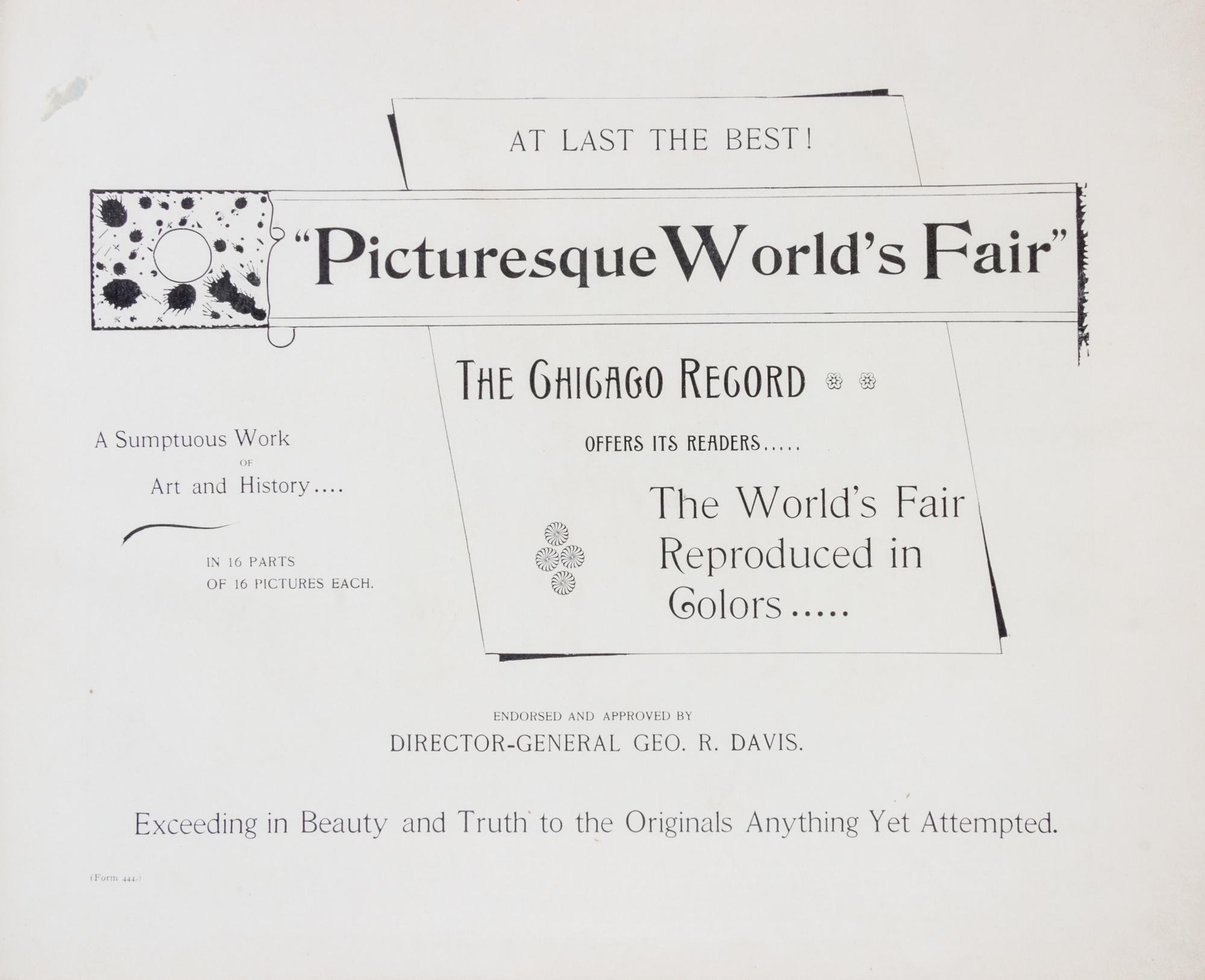 (CHICAGO, COLUMBIAN EXPOSITION) A group of four pictoral guide books on the Columbian Exposition.