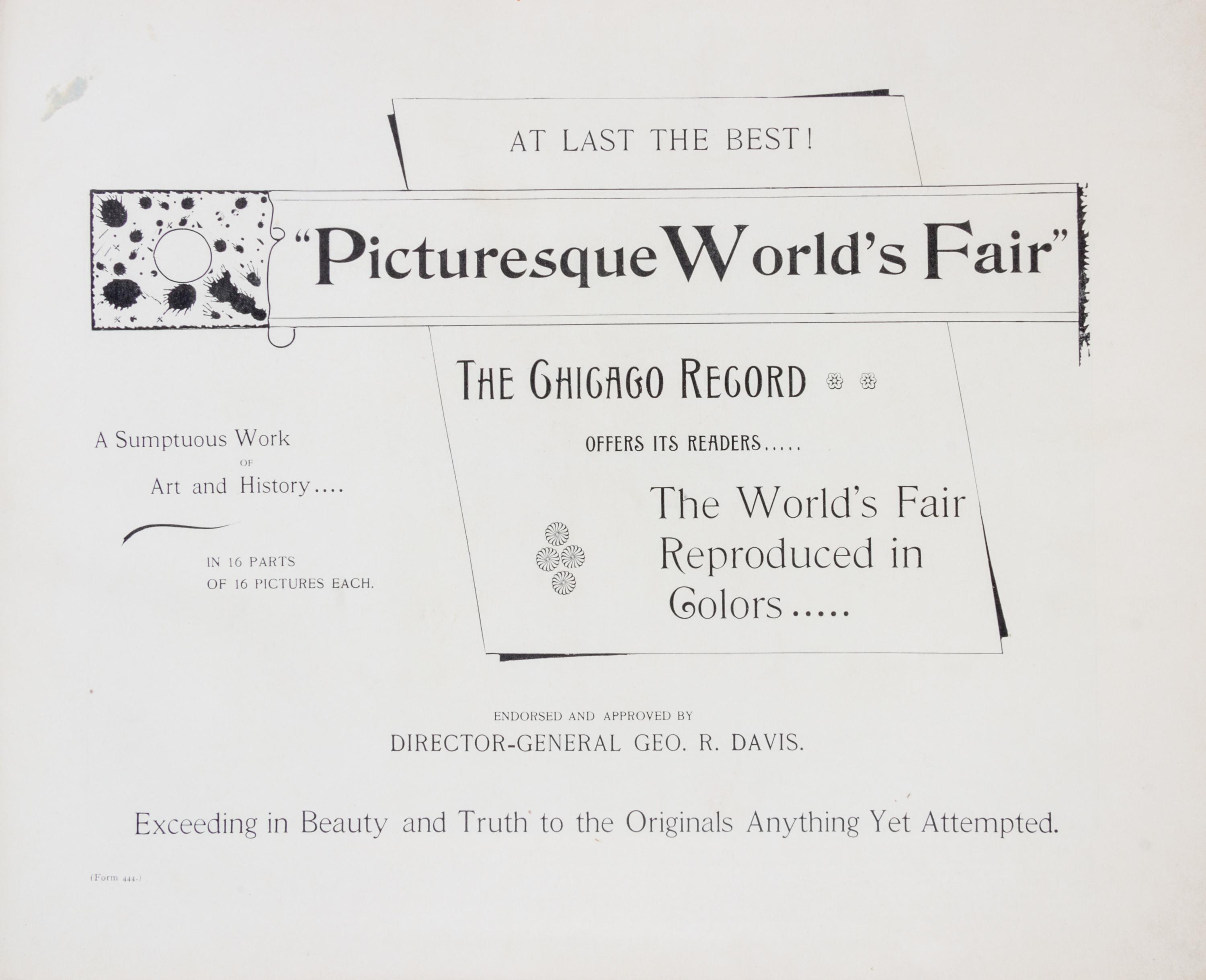 (CHICAGO, COLUMBIAN EXPOSITION) A group of four pictoral guide books on the Columbian Exposition.
