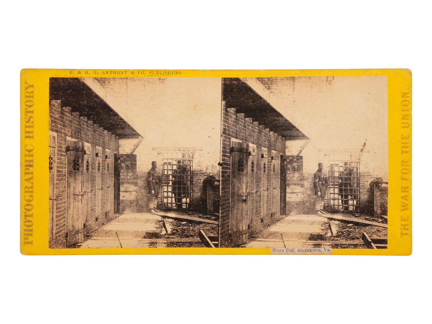 [CIVIL WAR]. Slave Pen, Alexandria, Va. New York: E. & H. T. Anthony & Co., [1861-1865].