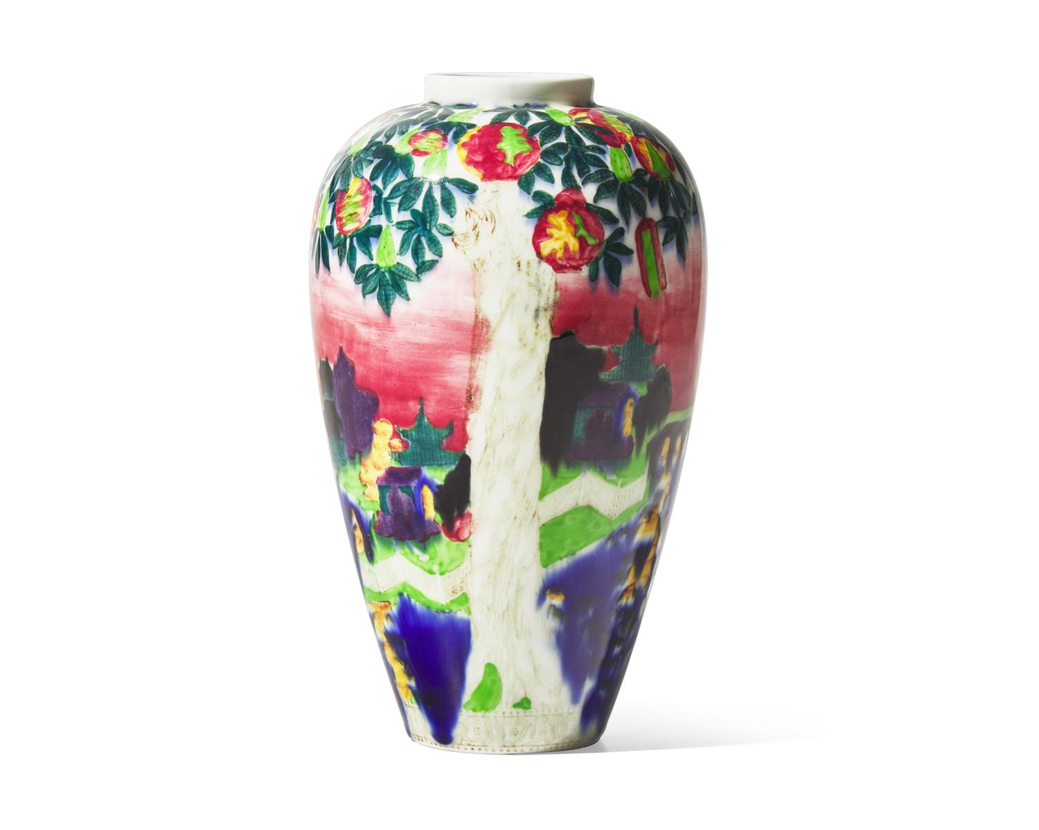 A Wedgwood Fairyland Lustre 'Willow' Malfrey Pot