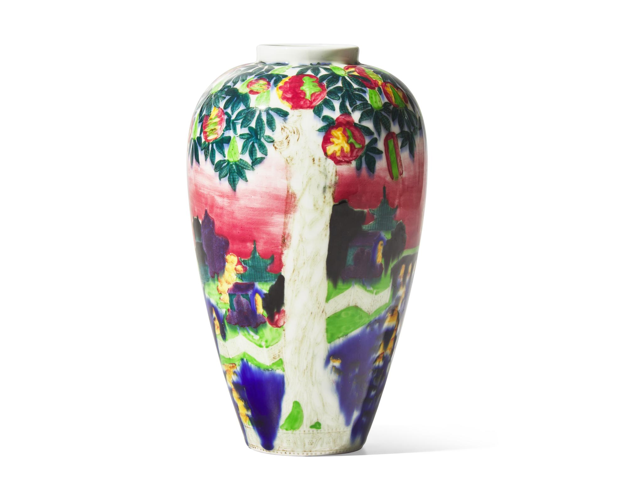 A Wedgwood Fairyland Lustre 'Willow' Malfrey Pot