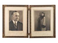 [POLITICS]. COOLIDGE, Calvin (1872-1933) and COOLIDGE, Grace (1879-1957). INSCRIBED photographs.