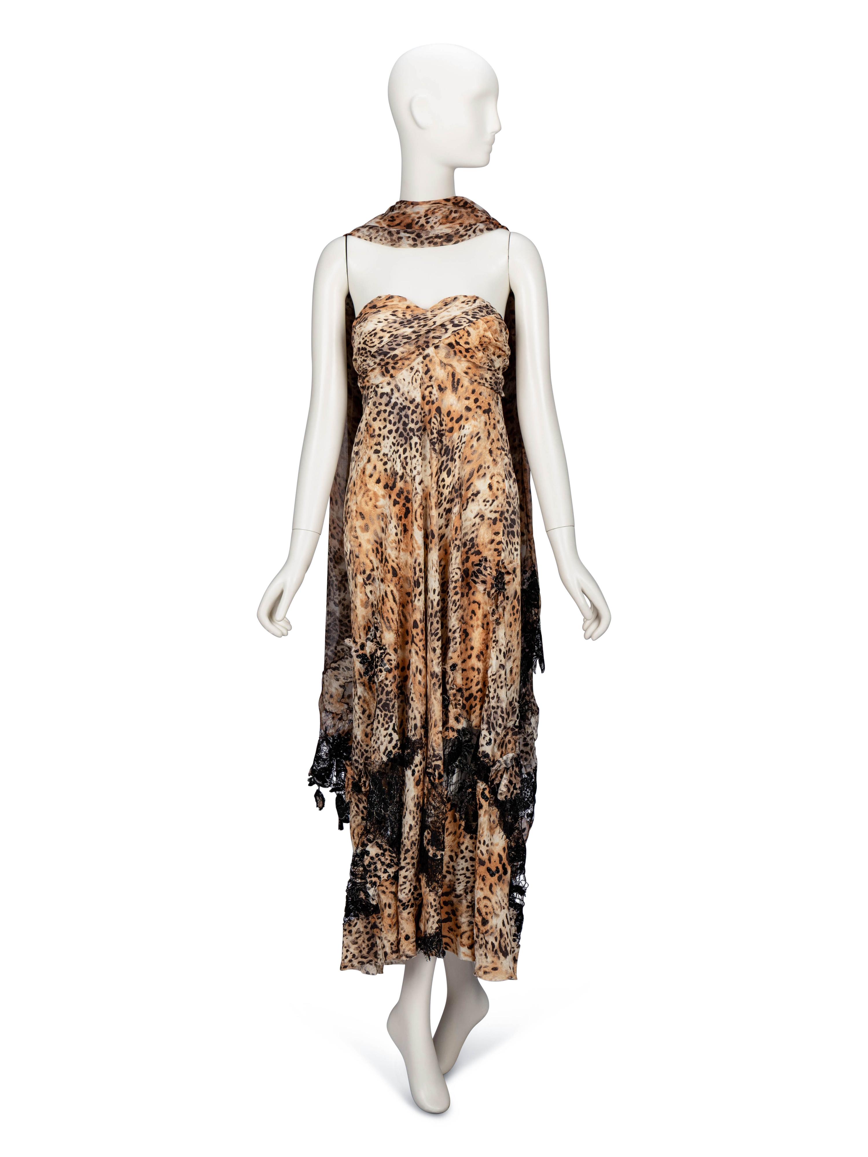 Carven Haute Couture, Cheetah Print Evening Gown & Wrap