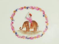 Three Chinese Export Mahout and Elephant Porcelain Articles