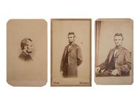 [LINCOLN, Abraham (1809-1865)]. 3 CDVs of Lincoln taken by Brady and Berger. January and February 1864.