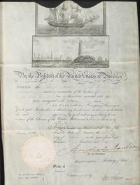 JACKSON, Andrew (1767-1845). Document signed ("Andrew Jackson"), as President of the United States. [Washington, D.C.?], 12 June 1832.
