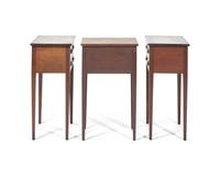 A Group of Three Federal Style Mahogany Two-Drawer Stands