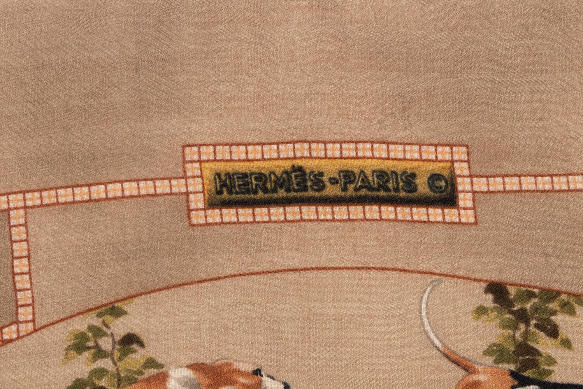 Two Hermès 90cm Cashmere/Silk Scarves