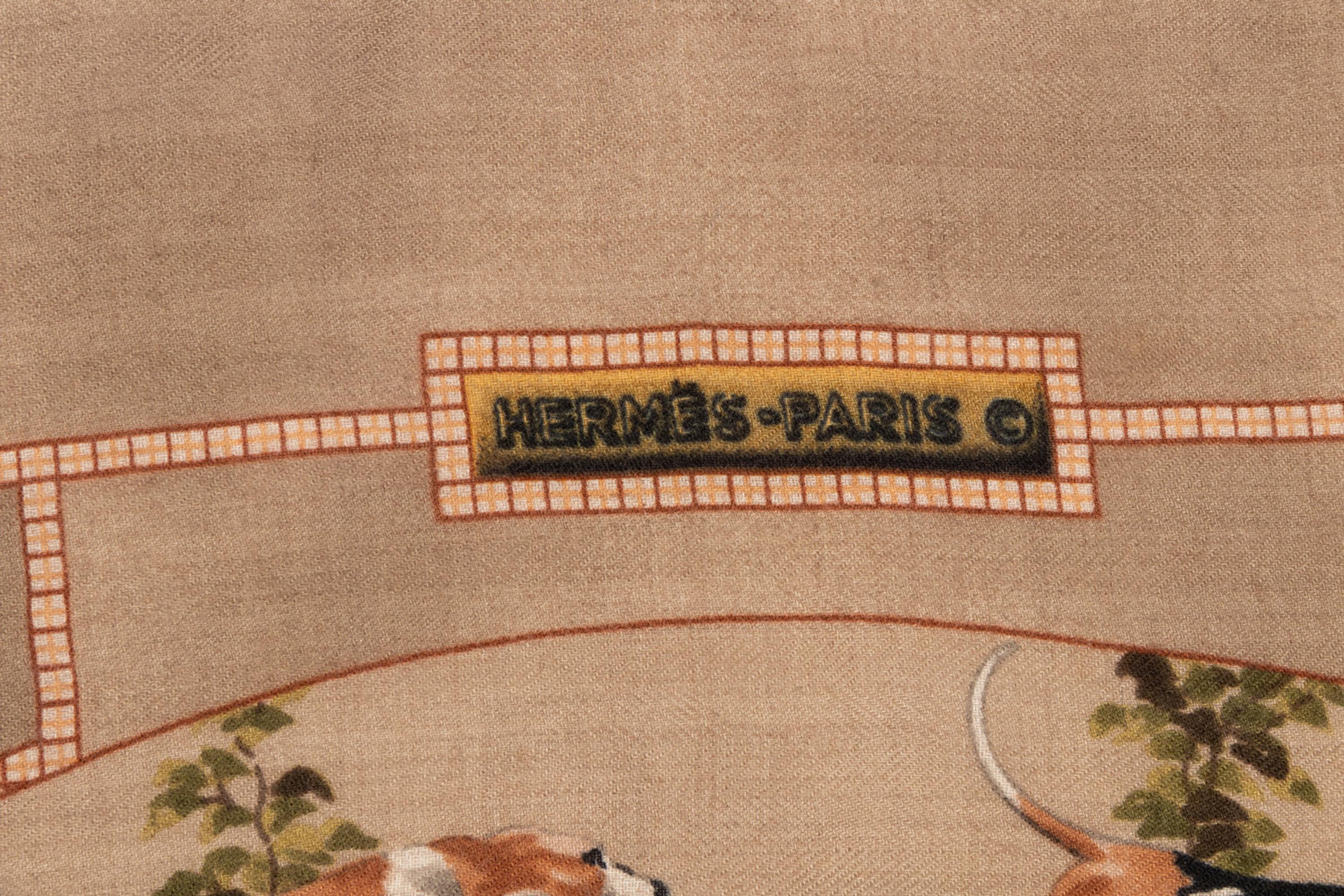Two Hermès 90cm Cashmere/Silk Scarves