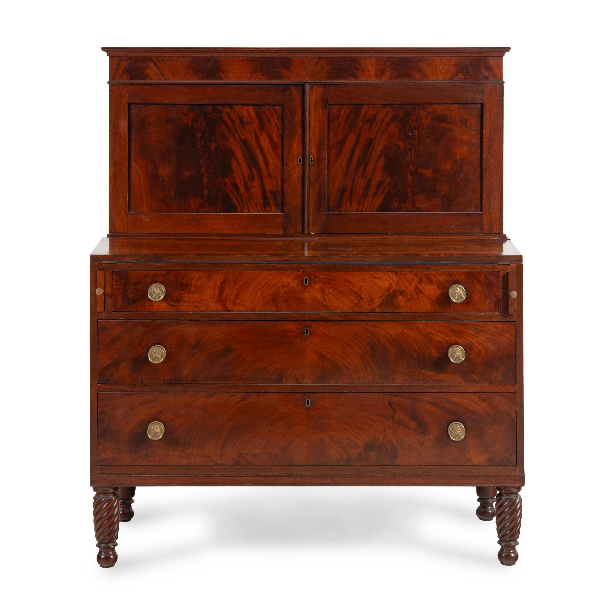 A Federal Mahogany Bureau Cabinet