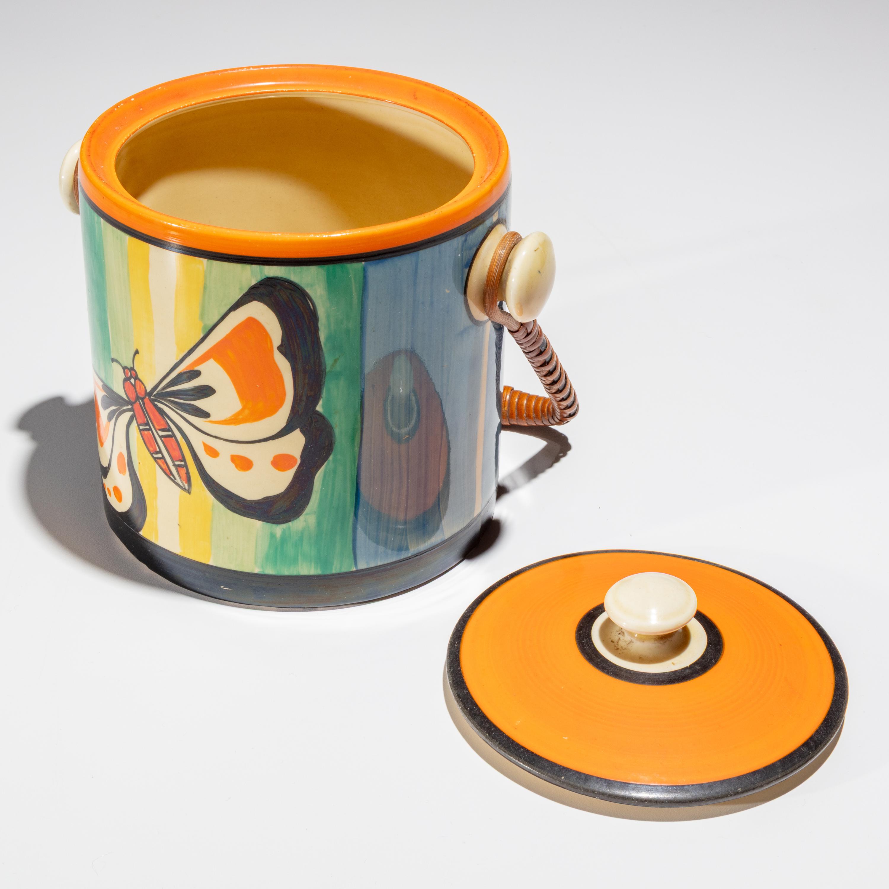 Clarice Cliff (English, 1899–1972) — Butterfly pattern, 5 pieces