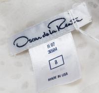 An Oscar de la Renta White Silk Embroidered Dress,