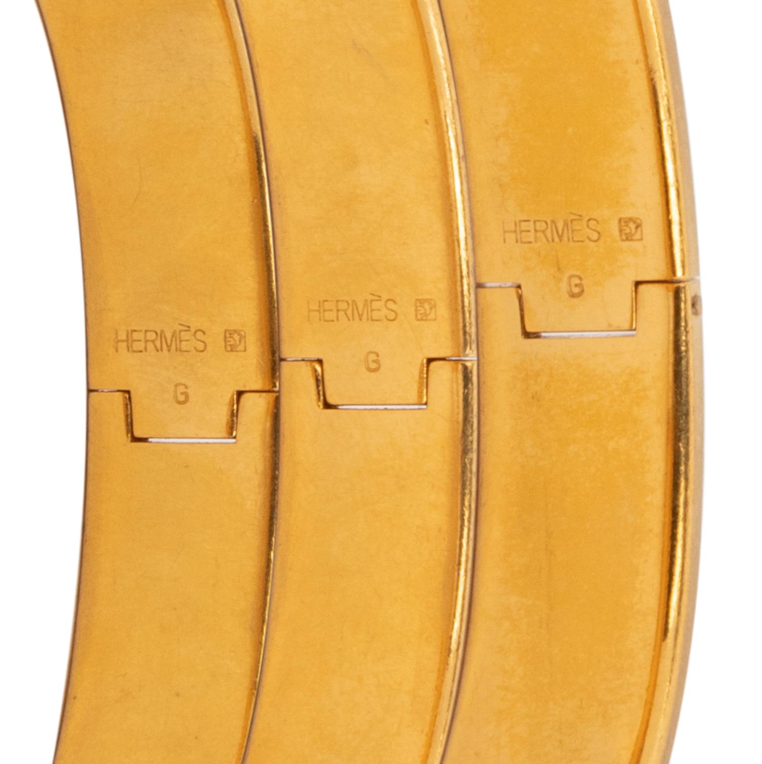 Three Hermès Clic H Bracelets