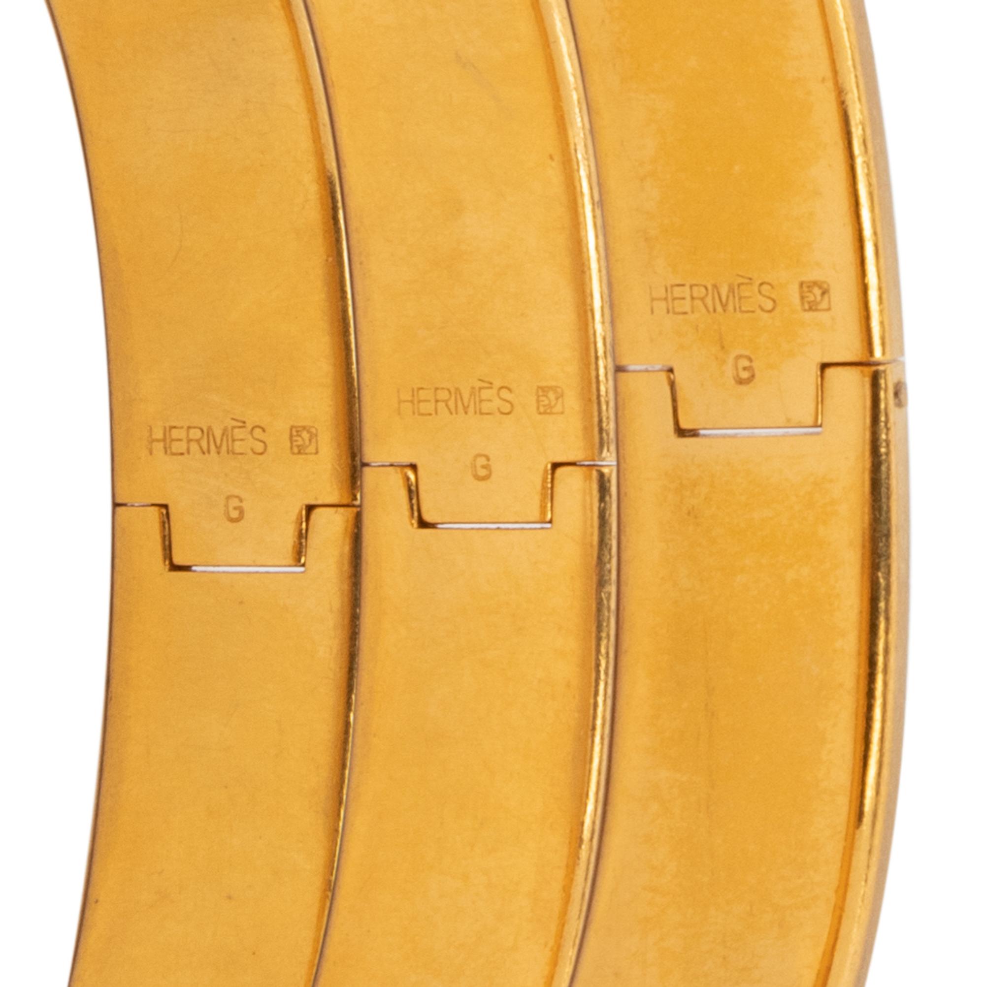 Three Hermès Clic H Bracelets