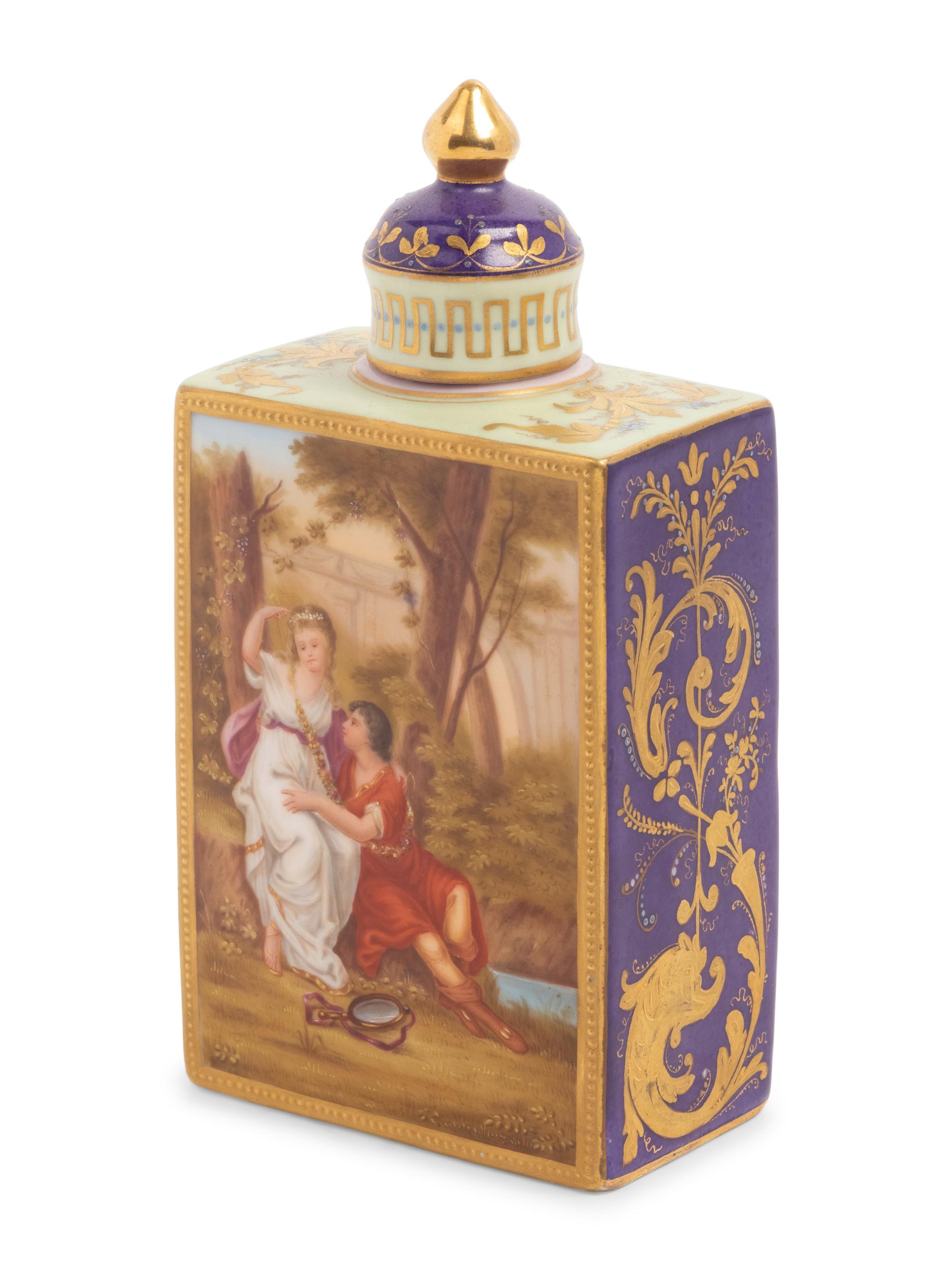 A Vienna Porcelain Tea Caddy