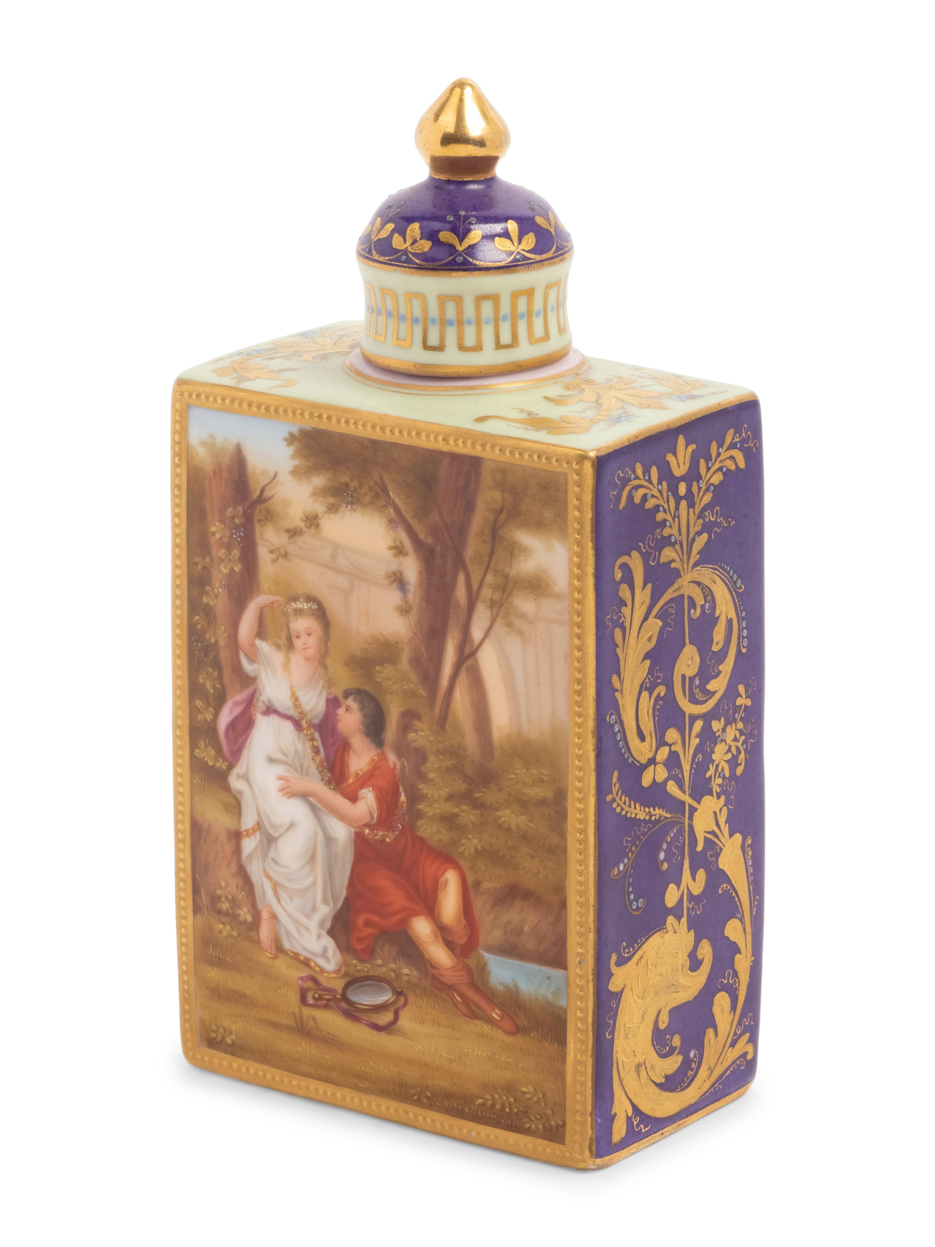 A Vienna Porcelain Tea Caddy
