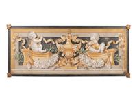 A Continental Painted Wall Panel