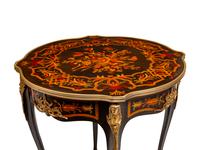 A Pair of Louis XV Style Gilt-Bronze-Mounted Marquetry Tables de Milieu