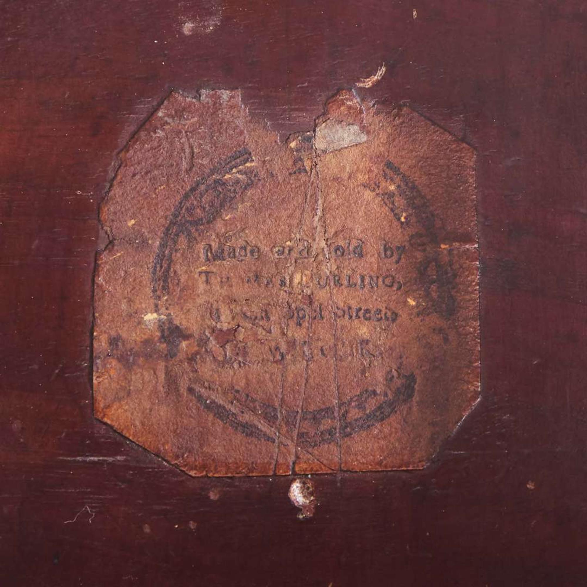 A Queen Anne carved mahogany tilt-top candlestand Labeled by Thomas Burling (active, 1769-1797), New York, NY, circa 1770