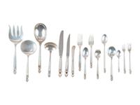 An International Silver Co. 'Royal Danish' Silver Flatware Service