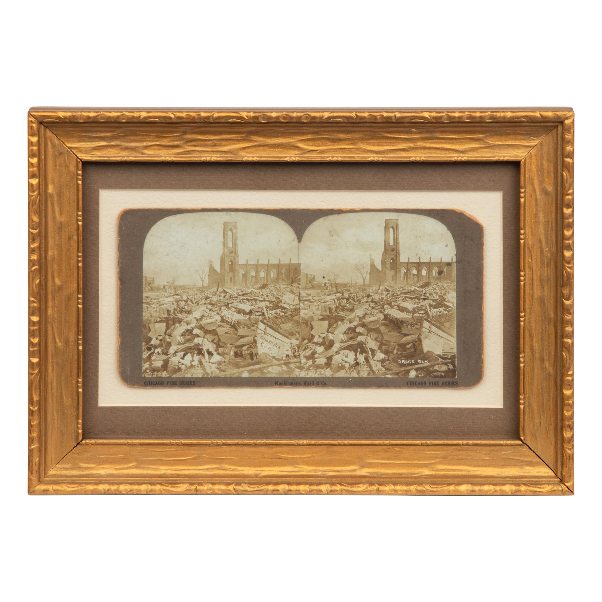 [Chicago Fire]. An extensive collection of approx. 250 stereoviews taken before and after the Great Chicago Fire of 1871.