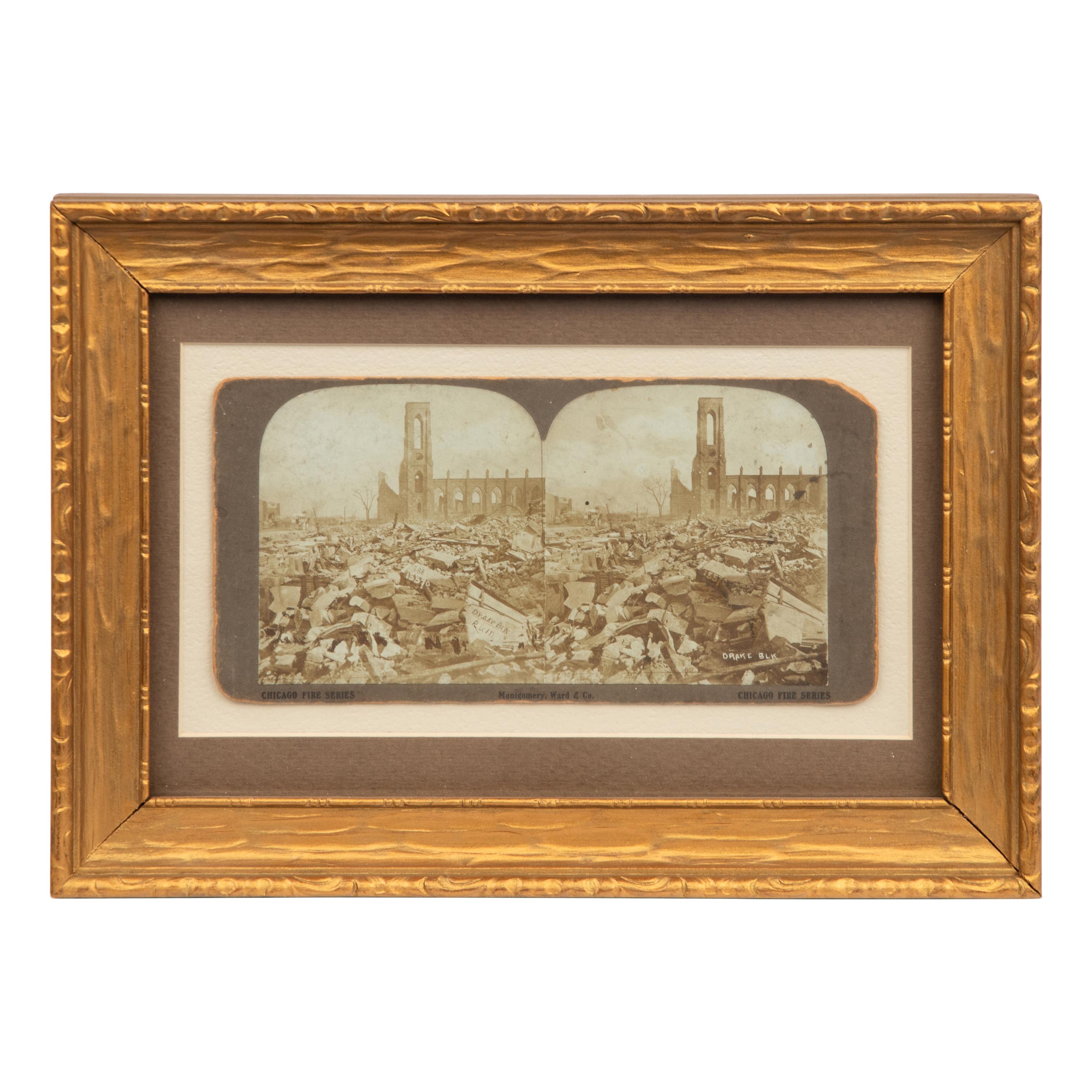 [Chicago Fire]. An extensive collection of approx. 250 stereoviews taken before and after the Great Chicago Fire of 1871.