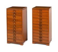 A Pair of Teak Sheet Music Cabinets