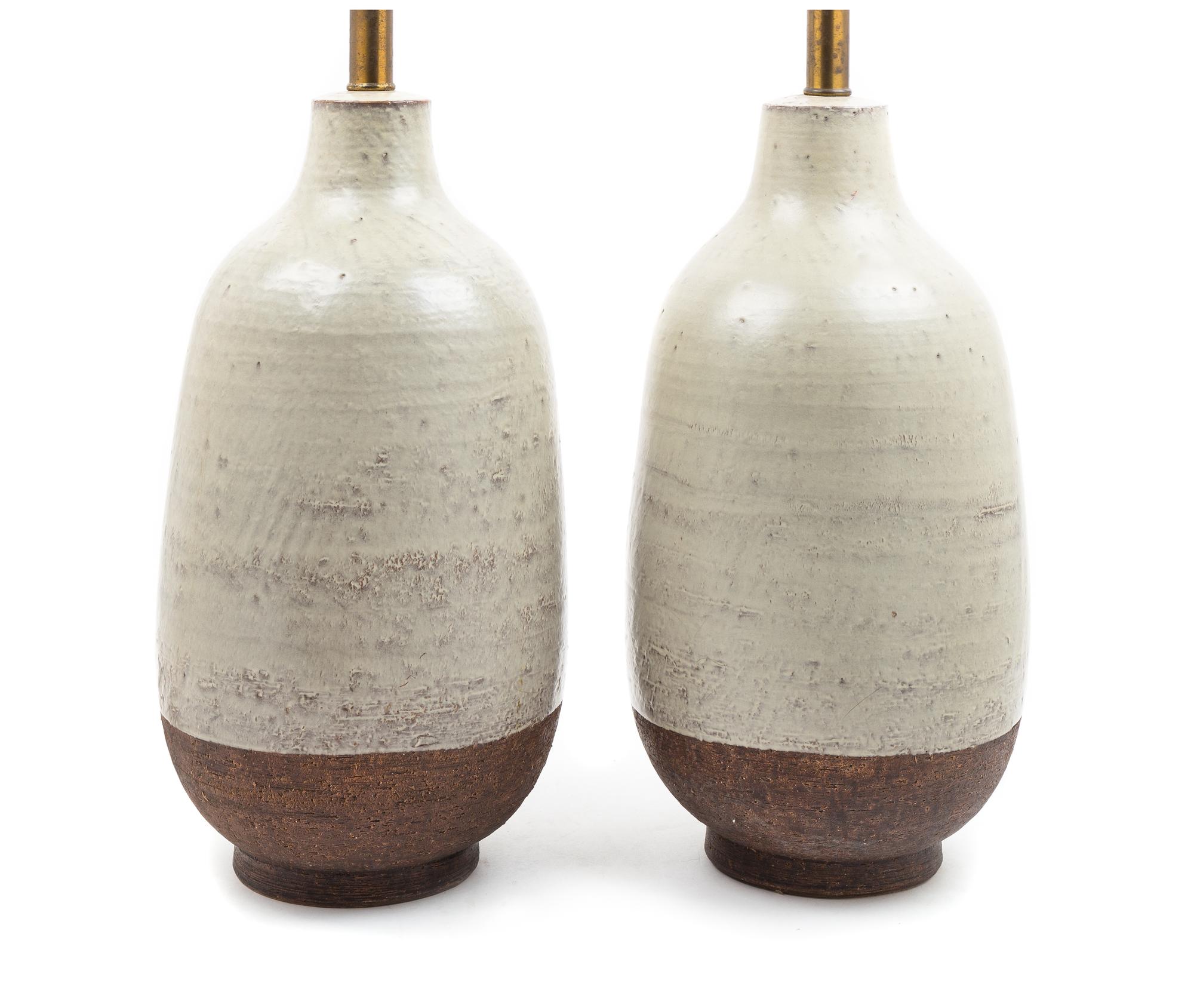Bitossi, Italy, SECOND HALF 20TH CENTURY, a pair of ceramic table lamps