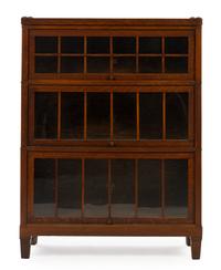 An American Arts and Crafts Barrister Bookcase Height 47 x width 35 1/8 x depth 12 3/4 inches. — THE MACEY CO.