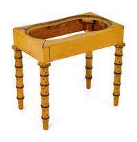 A Federal Turned and Yellow-Painted Bidet
