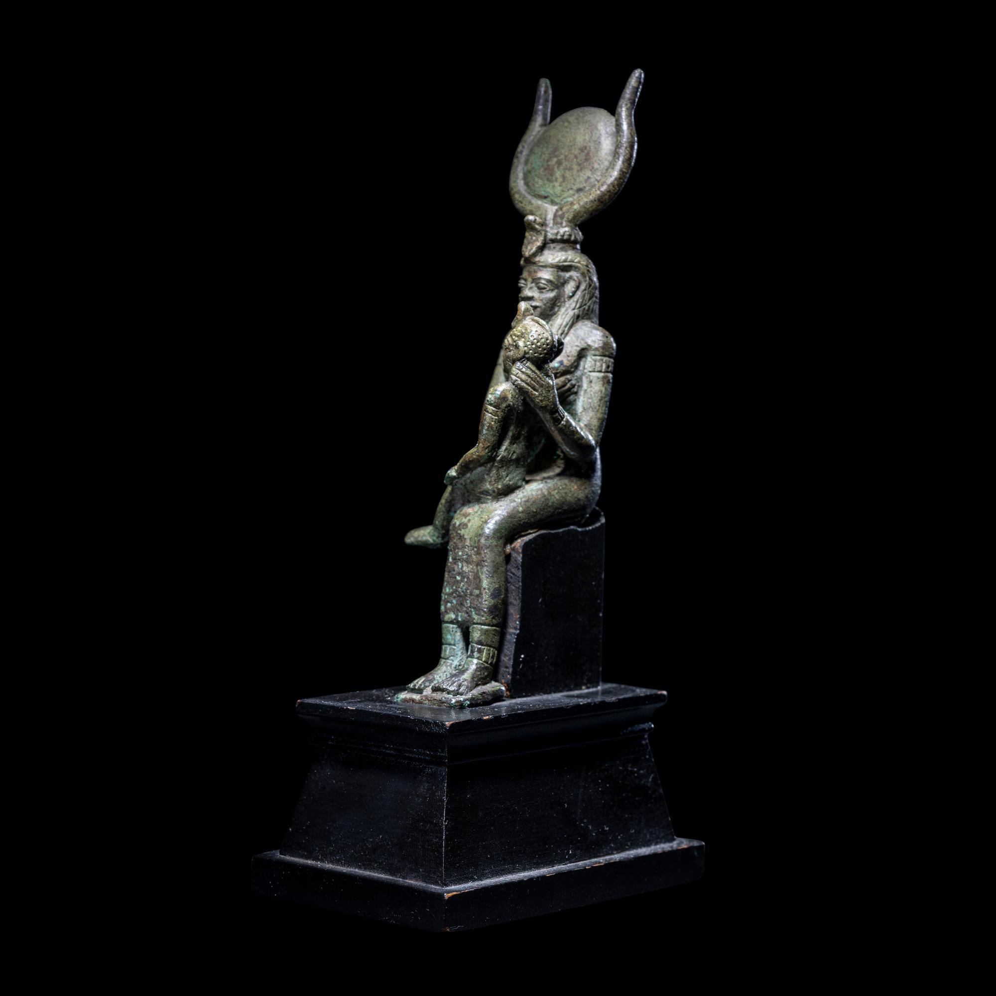 An Egyptian Bronze Isis and Horus
