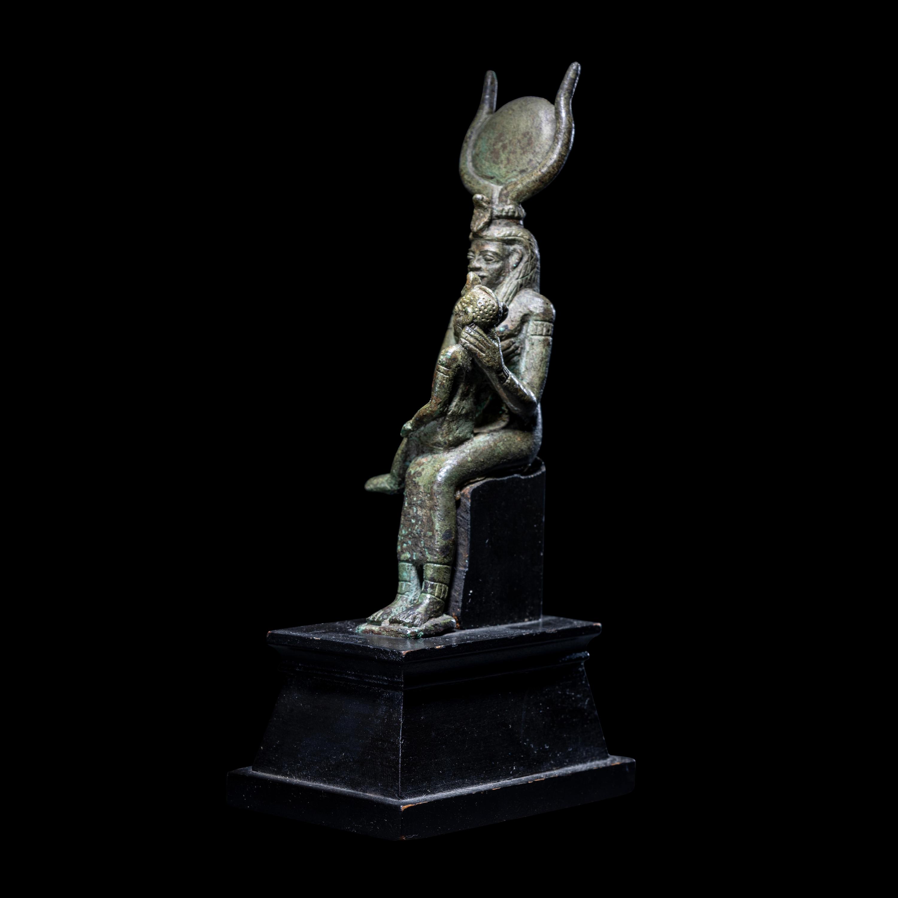An Egyptian Bronze Isis and Horus