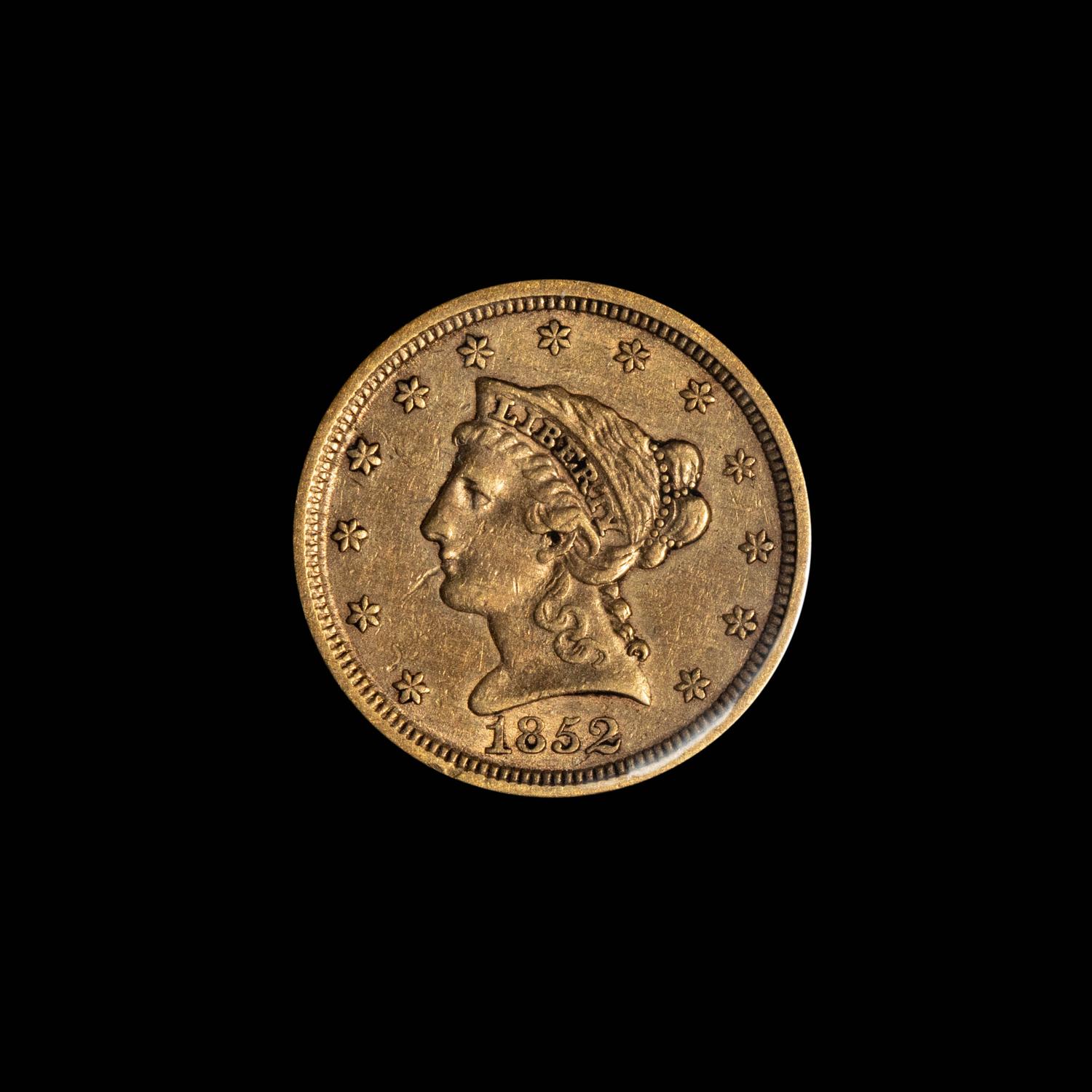 A United States 1852 Liberty Head $2.50 Coin