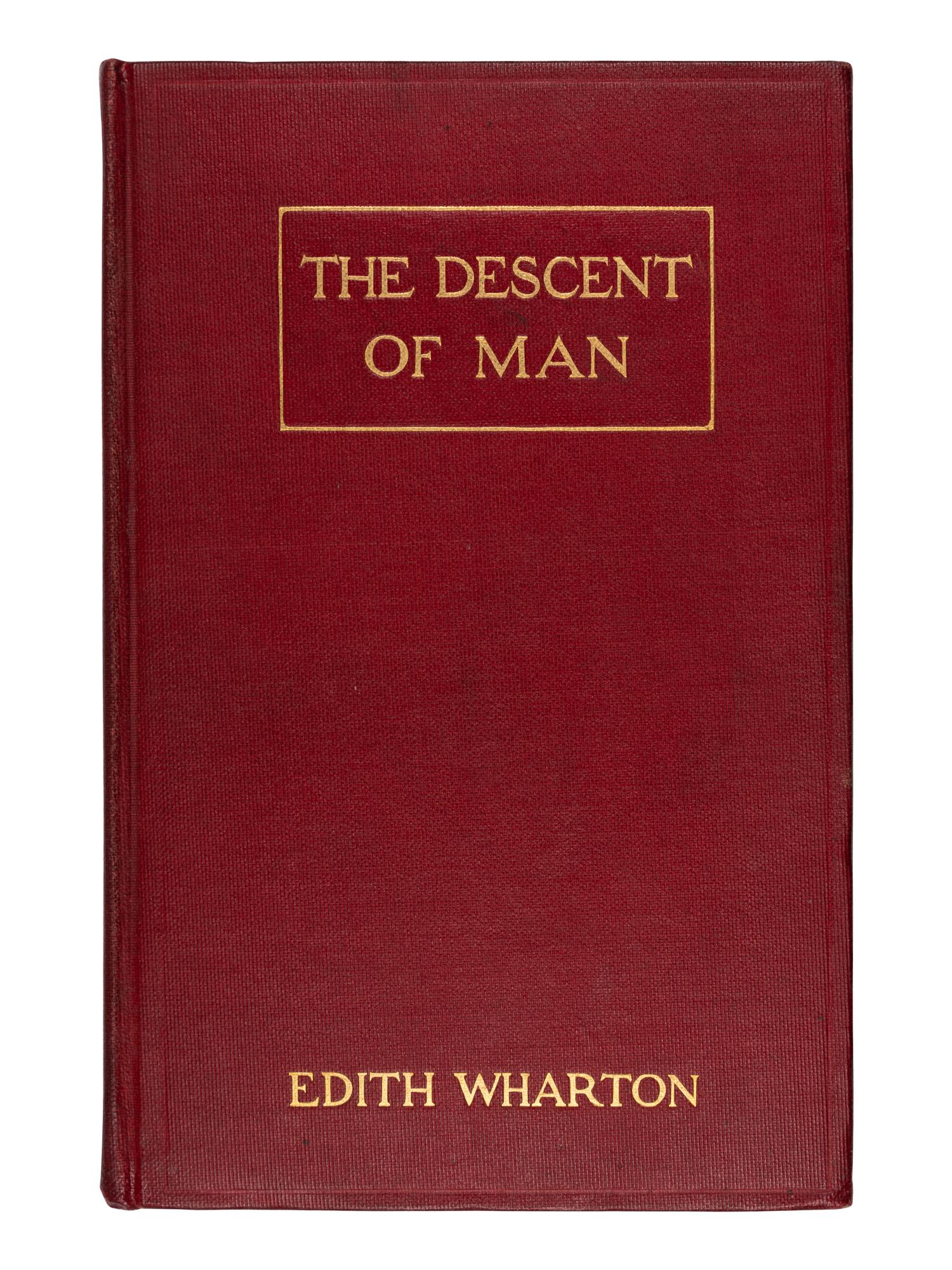 [HARDING, Warren G. (1865-1923), his copy]. WHARTON, Edith (1862-1937). The Descent of Man and Other Stories . New York: Charles Scribner’s Sons, 1904.