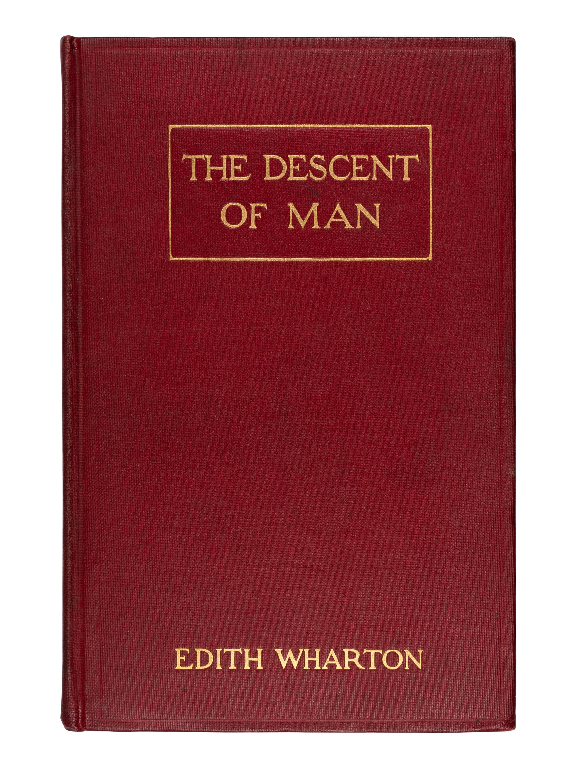 [HARDING, Warren G. (1865-1923), his copy]. WHARTON, Edith (1862-1937). The Descent of Man and Other Stories . New York: Charles Scribner’s Sons, 1904.