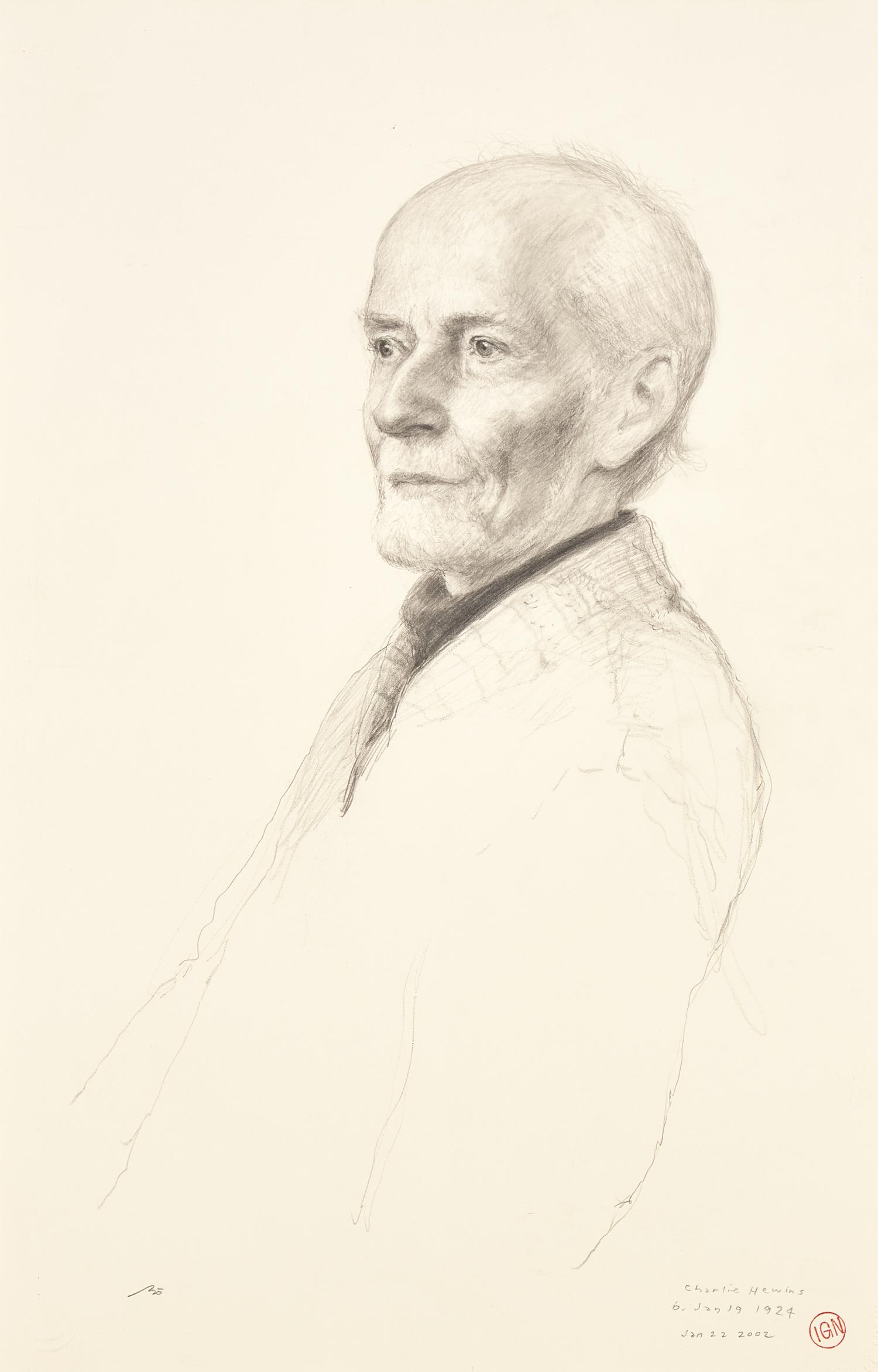 Portrait of Charlie Hewins, In Profile, 2001