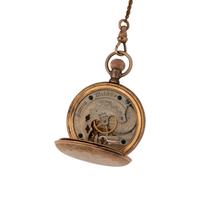 GOLD-FILLED HUNTER CASE POCKET WATCH AND FOB CHAIN