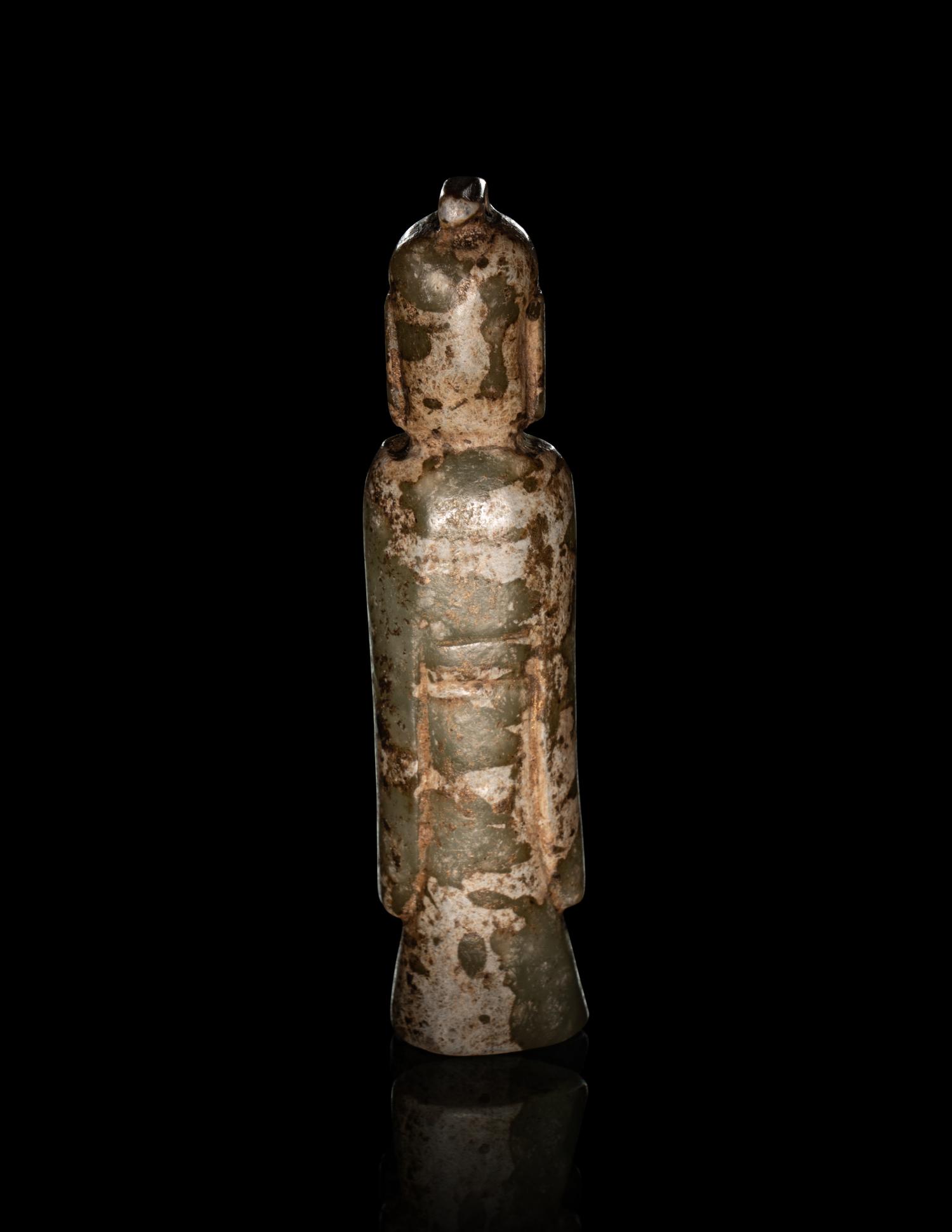 Three Chinese Carved Jade Figures