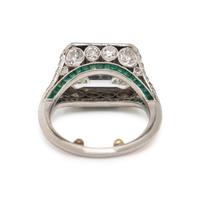 CARTIER, LONDON, ART DECO, PLATINUM AND DIAMOND RING