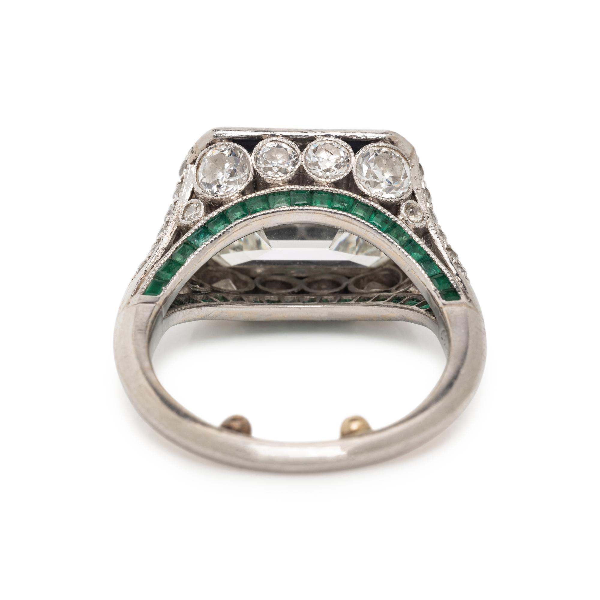 CARTIER, LONDON, ART DECO, PLATINUM AND DIAMOND RING