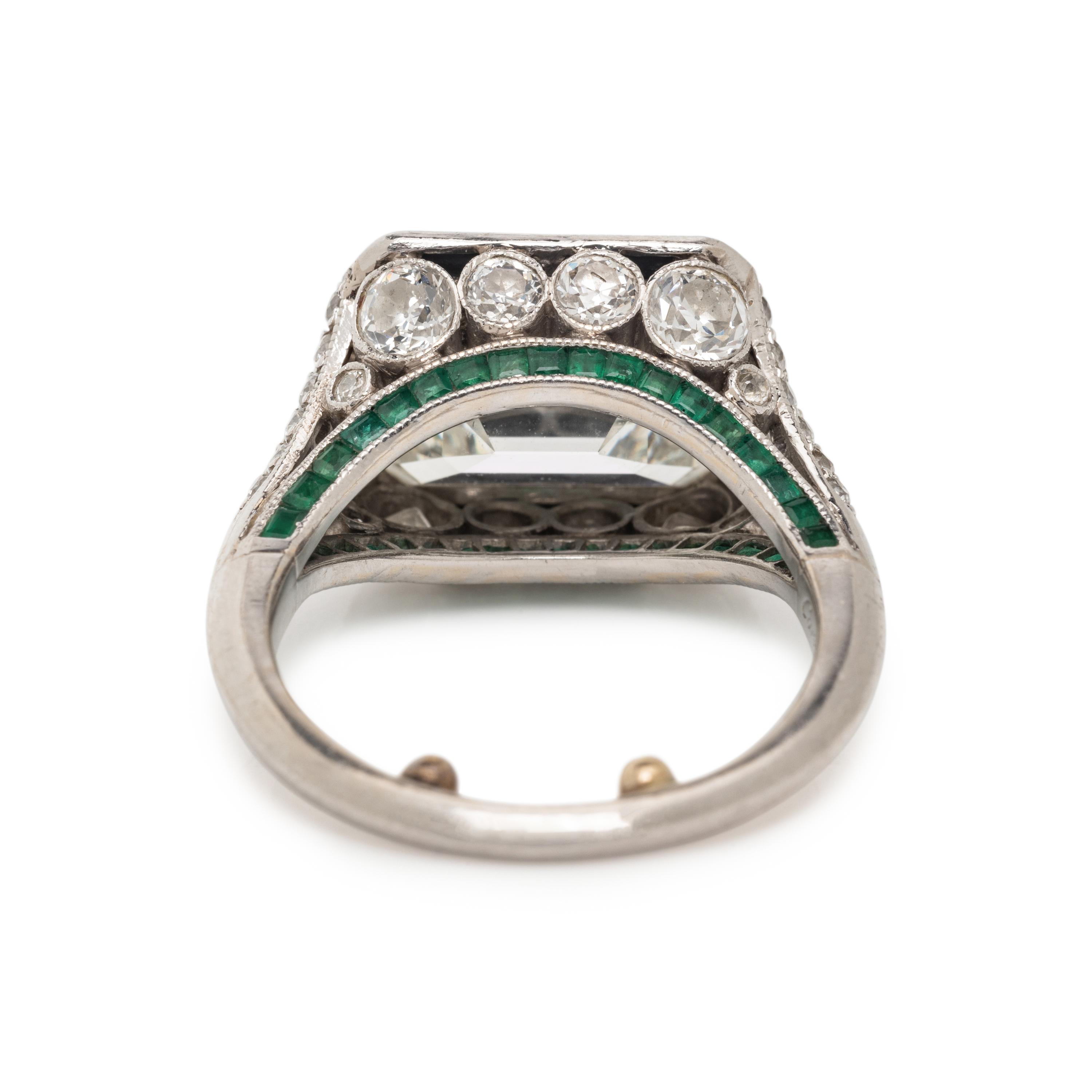 CARTIER, LONDON, ART DECO, PLATINUM AND DIAMOND RING