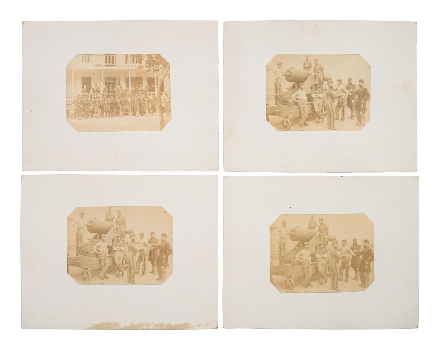 [CIVIL WAR]. A group of 11 photographs of the 7th New York State Militia by W. Seuss, Baltimore.