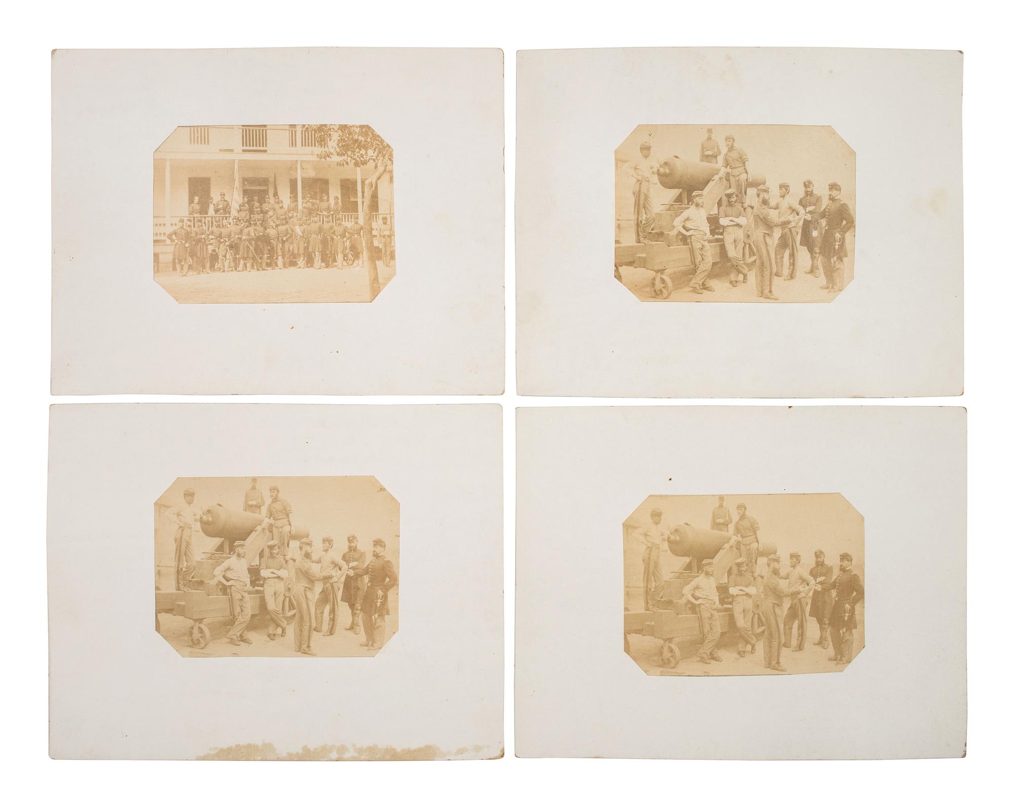 [CIVIL WAR]. A group of 11 photographs of the 7th New York State Militia by W. Seuss, Baltimore.