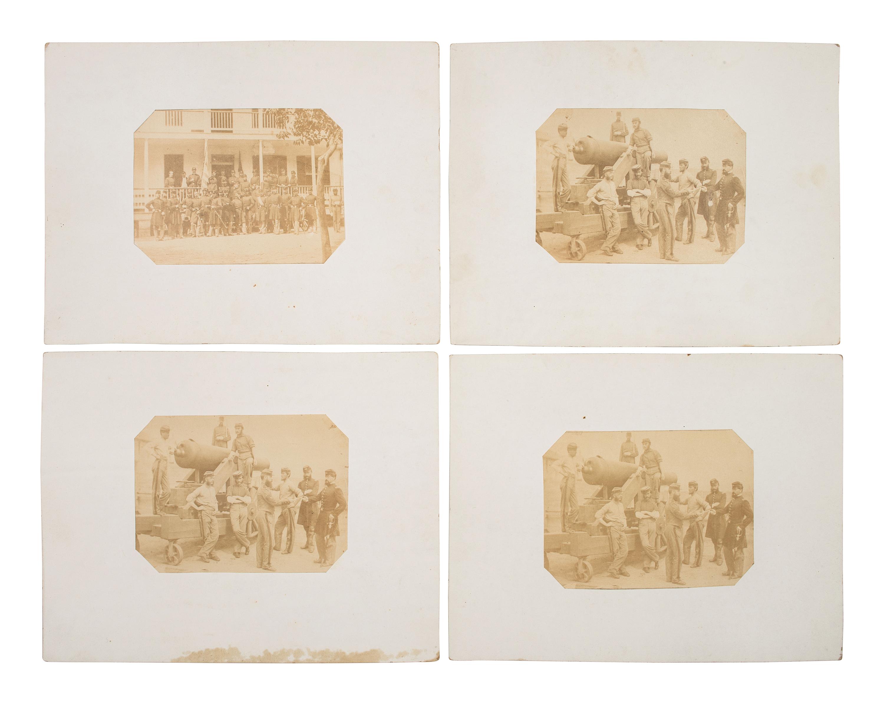 [CIVIL WAR]. A group of 11 photographs of the 7th New York State Militia by W. Seuss, Baltimore.