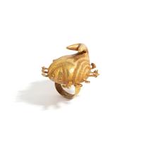 An Akan Gold Scorpion Ring (Mpetea)