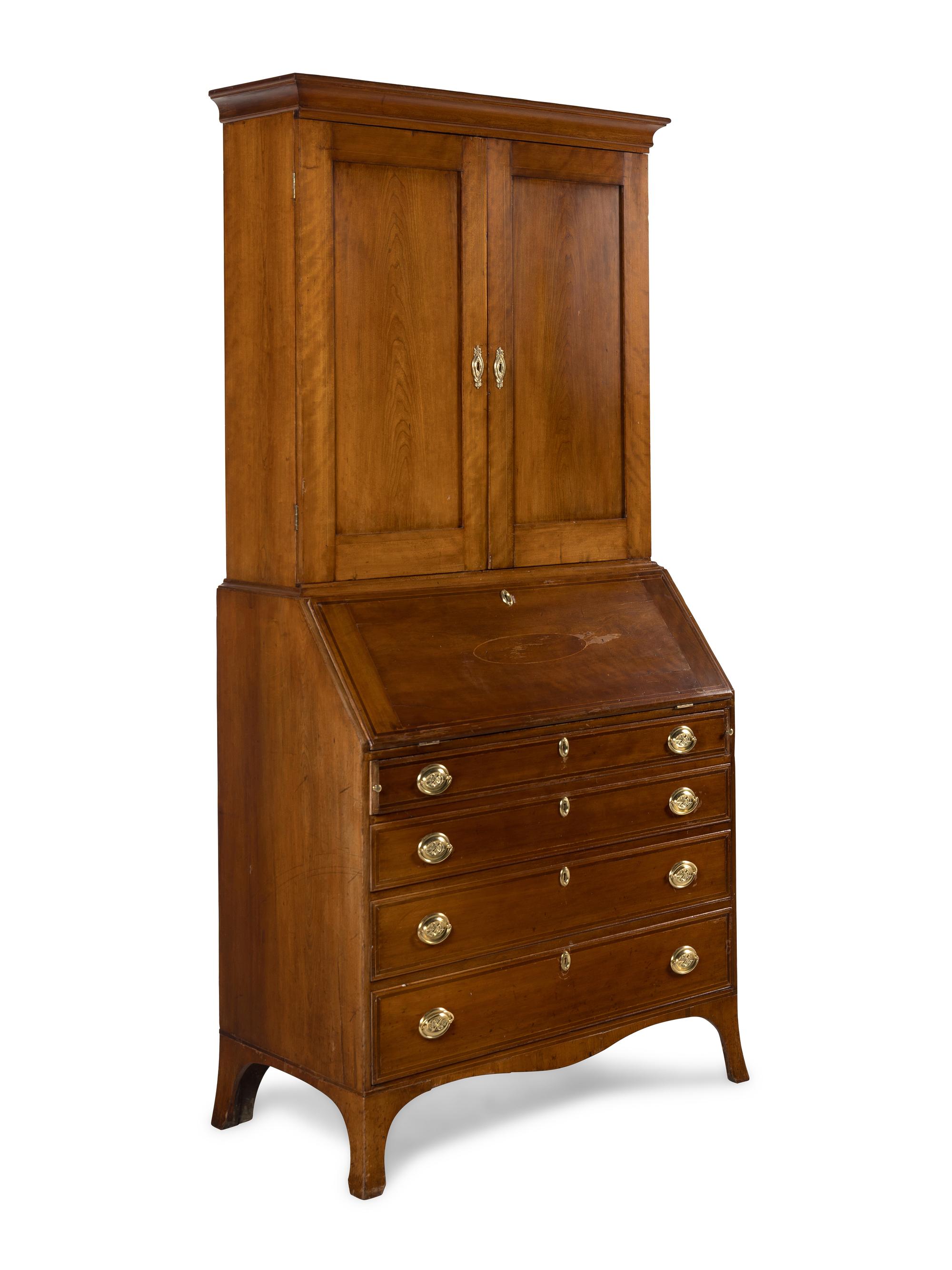 A Federal Cherrywood Bureau Cabinet