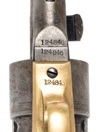 [CIVIL WAR]. Collection of militaria and related artifacts belonging to Sergeant Hamilton Ballentine Co. K, 6th Pennsylvania Cavalry, highlighted by 1860 Army pistol, holster, flask, and cap pouch.