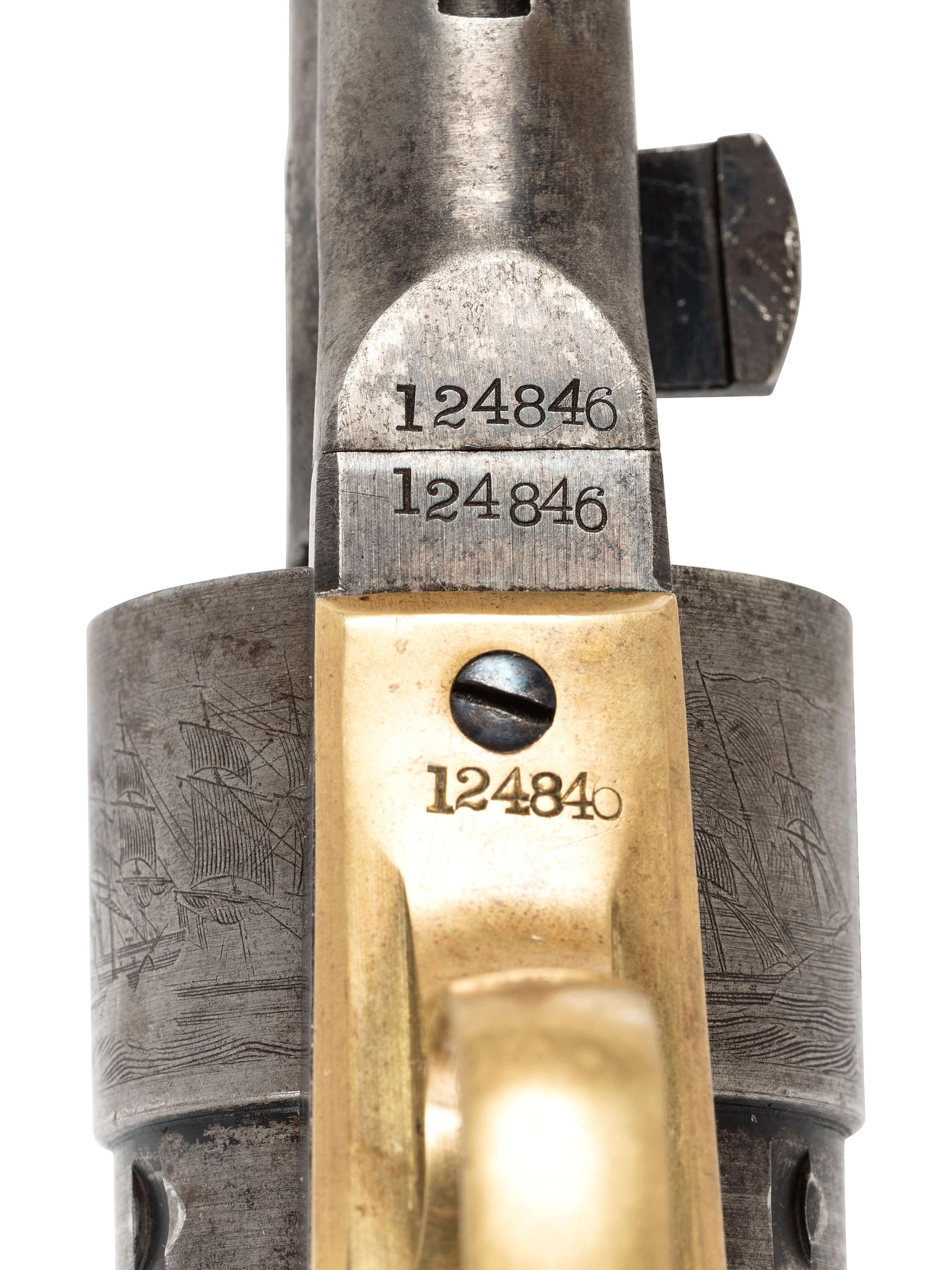 [CIVIL WAR]. Collection of militaria and related artifacts belonging to Sergeant Hamilton Ballentine Co. K, 6th Pennsylvania Cavalry, highlighted by 1860 Army pistol, holster, flask, and cap pouch.