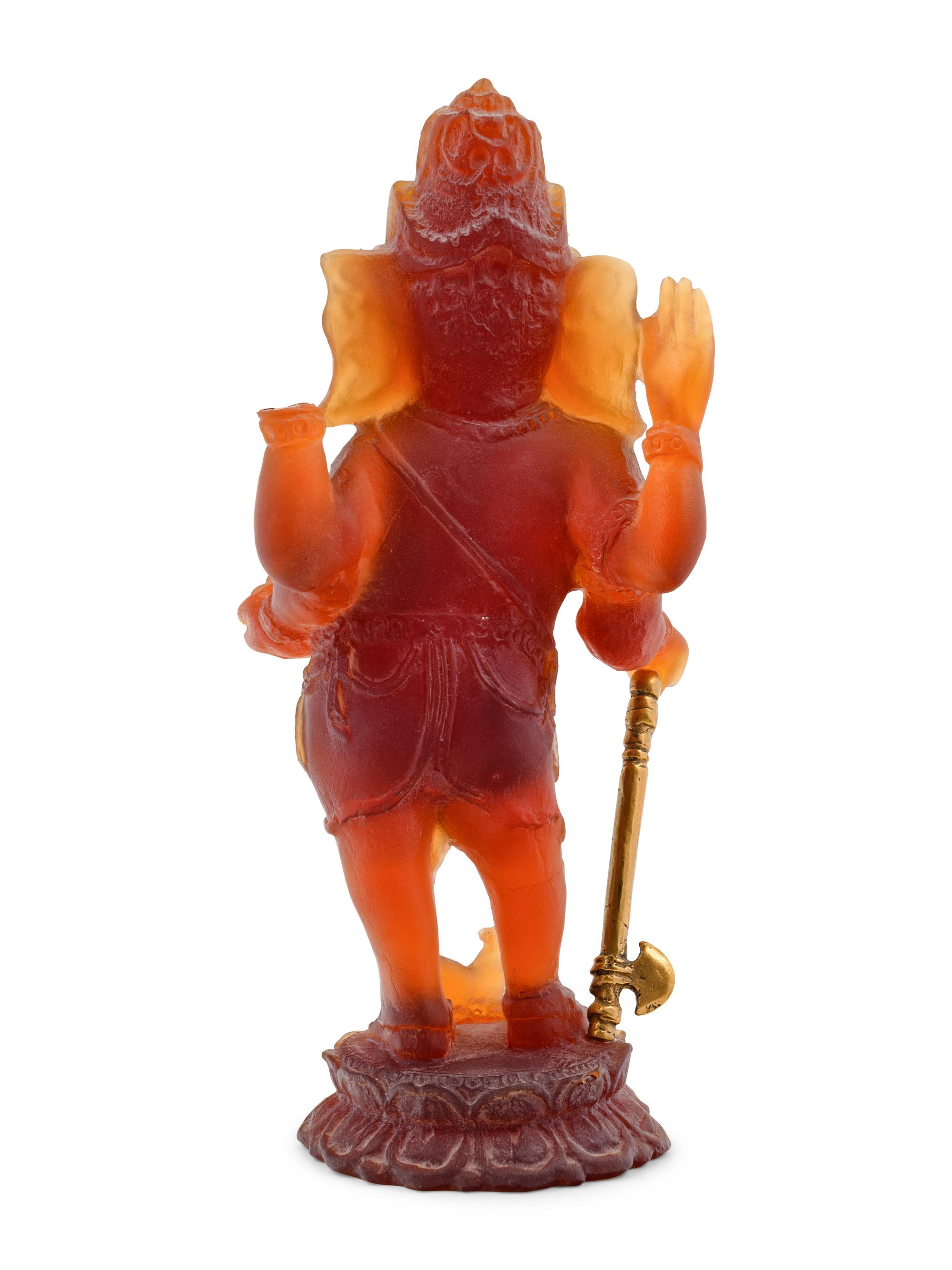 A Daum Glass Figure of Ganesha